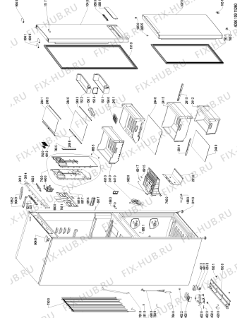 Схема №1 BSNF 8422 OX с изображением Сенсорная панель для холодильника Whirlpool 481010752782