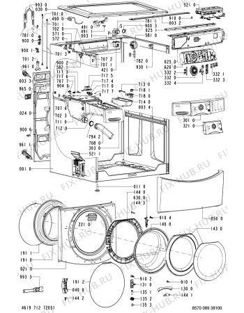 Схема №2 MAXY 100-I PB/SB с изображением Кнопка, ручка переключения для стиралки Whirlpool 481241029369