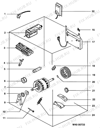 Взрыв-схема стиральной машины Zanker AE2060 - Схема узла Electrical equipment