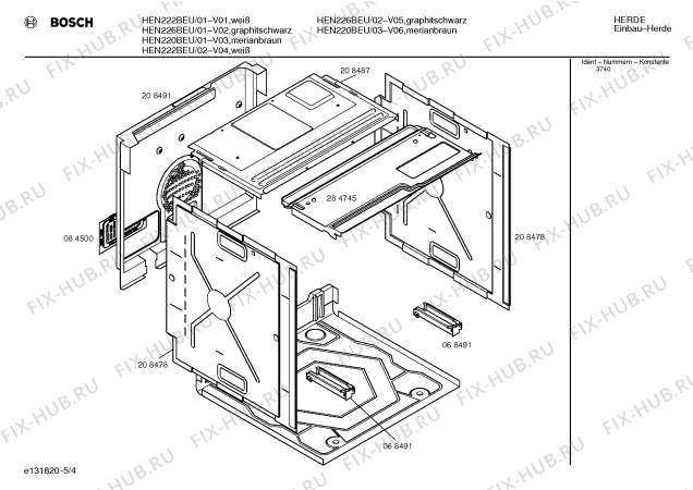 Схема №5 HEN226BCC с изображением Панель для плиты (духовки) Bosch 00286791