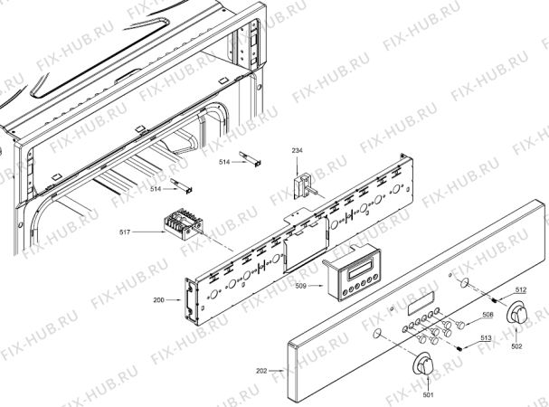 Взрыв-схема плиты (духовки) Gorenje BOP7115AW (236595, B600PIRO) - Схема узла 04