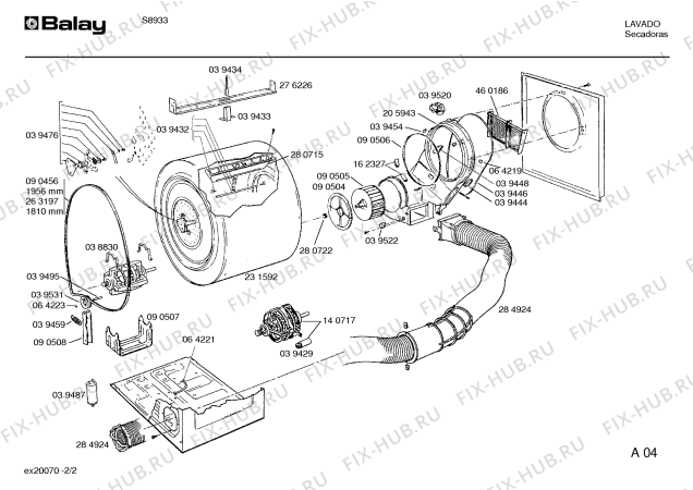 Схема №2 S8933 с изображением Кронштейн для сушильной машины Bosch 00034273