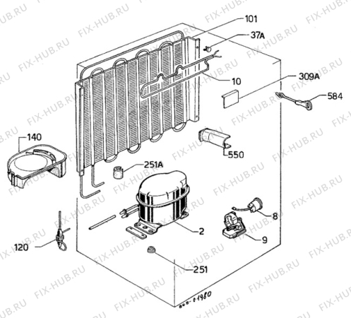 Взрыв-схема холодильника Unknown ZFC163T - Схема узла C10 Cold, users manual