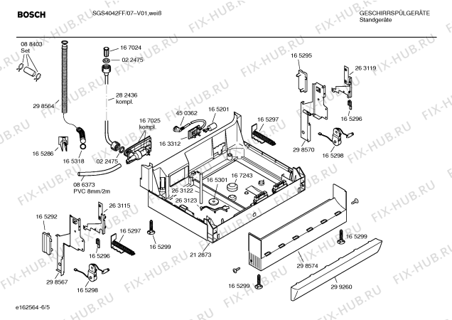 Взрыв-схема посудомоечной машины Bosch SGS4042FF - Схема узла 05