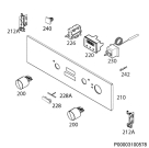 Схема №5 BS401332EM с изображением Панель для электропечи Aeg 8082838031