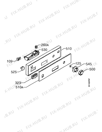 Взрыв-схема посудомоечной машины Zanussi ZDM4714B - Схема узла Command panel 037