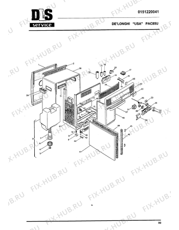 Схема №2 PAC 85U с изображением Инструкция по эксплуатации для кондиционера DELONGHI 5751001500
