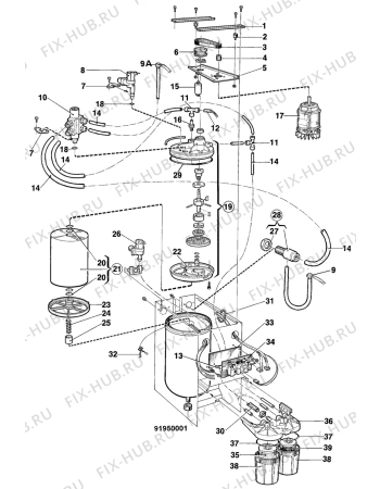 Взрыв-схема фильтра для очистки воды Electrolux RO400 - Схема узла L50 Function details  Users manual B