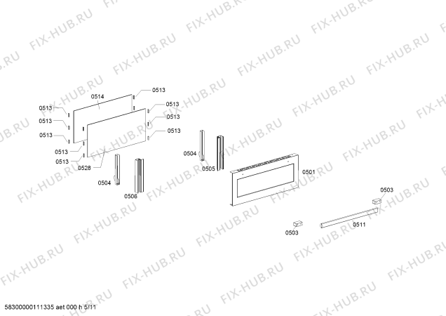 Схема №10 F3470N0 Neff с изображением Профилированная полоса для плиты (духовки) Bosch 00446105