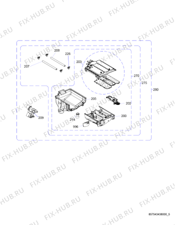 Схема №7 AWZ9614F с изображением Клавиша для стиралки Whirlpool 482000020683