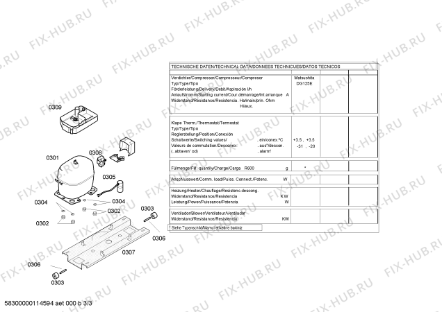 Взрыв-схема холодильника Bosch KGV39650 - Схема узла 03