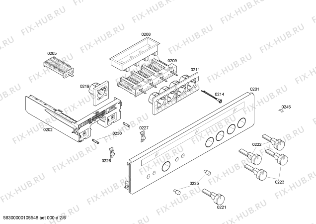 Схема №5 CH28870 с изображением Панель управления для плиты (духовки) Bosch 00442195