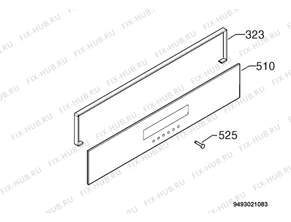 Взрыв-схема плиты (духовки) Electrolux FO60XL - Схема узла Command panel 037