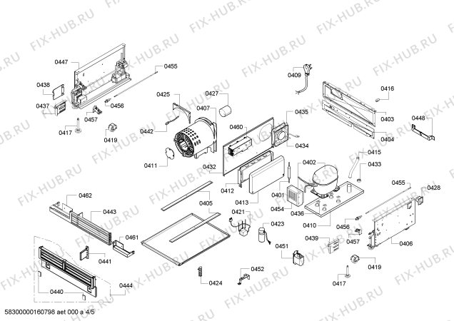 Схема №4 T18IW800SP с изображением Вентиляционная решетка для холодильной камеры Bosch 00667053