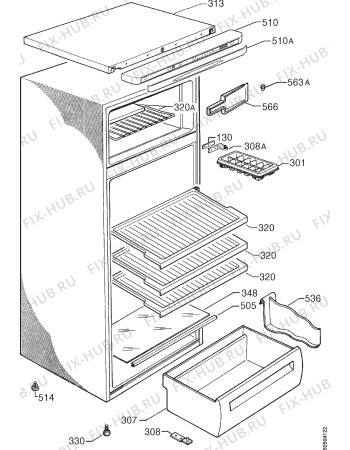 Взрыв-схема холодильника Castor CM2648DT - Схема узла Housing 001