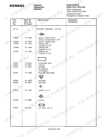 Схема №15 FM630R4 с изображением Пульт дистанционного управления для жк-телевизора Siemens 00756703