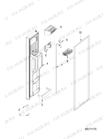 Схема №11 MSZ910NDFUK (F078905) с изображением Запчасть для холодильной камеры Indesit C00292620