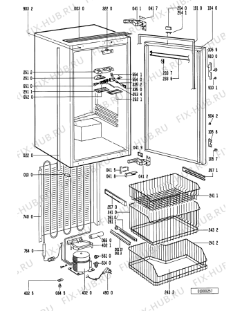Схема №1 KKIC 1533/0 с изображением Часть корпуса для холодильника Whirlpool 481240468014