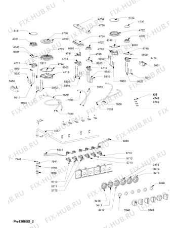 Схема №9 MFC 900 IX с изображением Всякое для плиты (духовки) Whirlpool 480121102164