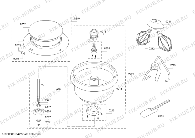 Схема №3 MUZ6MX3UC с изображением Держатель для кухонного комбайна Bosch 00614009