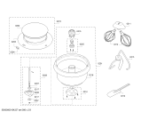 Схема №3 MUZ6MX3UC с изображением Держатель для кухонного комбайна Bosch 00614009