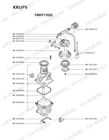 Схема №4 F8657110(0) с изображением Электропредохранитель для электрокофемашины Krups MS-0904464