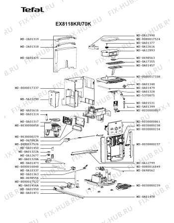 Схема №4 EX8118KR/70K с изображением Микромодуль для кофеварки (кофемашины) Tefal MS-8030000861