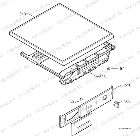 Взрыв-схема стиральной машины Aeg Electrolux CLARA1048 - Схема узла Command panel 037