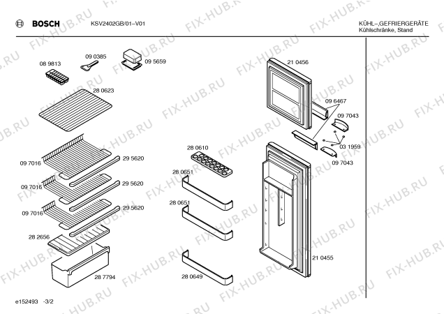 Взрыв-схема холодильника Bosch KSV2402GB - Схема узла 02