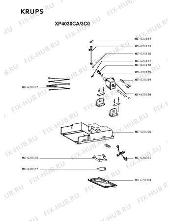 Схема №5 XP4030CA/3C0 с изображением Емкость для кофеварки (кофемашины) Krups MS-620631