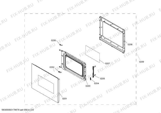 Схема №4 CN261152 с изображением Дверь для микроволновой печи Bosch 00774049