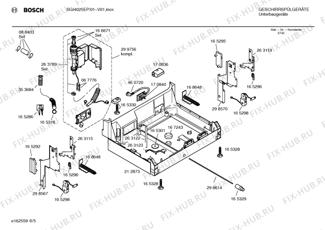 Схема №4 SGI4025EP с изображением Вкладыш в панель для посудомойки Bosch 00354251