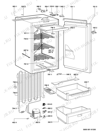 Схема №1 LPR165 (F090681) с изображением Ящичек для холодильника Indesit C00330053