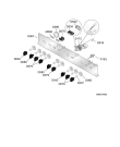 Схема №5 ACM 404/1 с изображением Клавиша для электропечи Whirlpool 482000017350