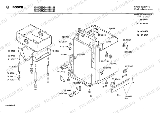 Взрыв-схема стиральной машины Bosch WMV3440II V344 - Схема узла 02