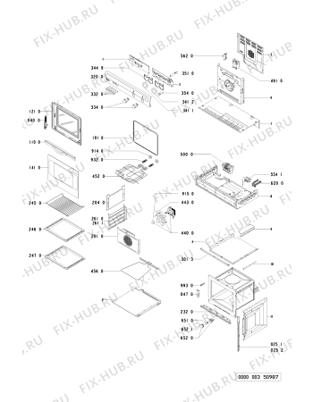 Схема №1 AKP607/NB с изображением Дверка для плиты (духовки) Whirlpool 481945058336