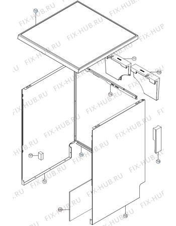 Взрыв-схема посудомоечной машины Asko D5436S (498469, DW16.1) - Схема узла 07