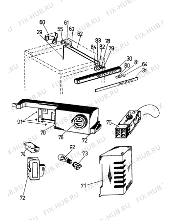 Взрыв-схема холодильника Acec RFC3102 - Схема узла Refrigerator electrical equipment