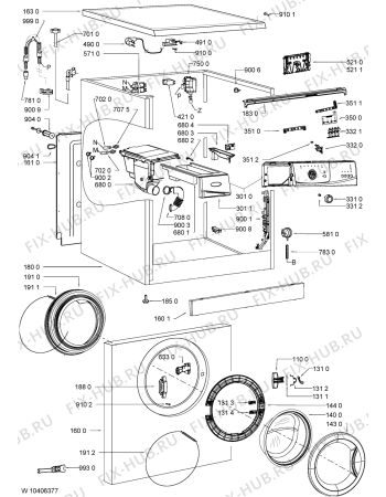 Схема №2 AWO/D 8419 с изображением Блок управления для стиральной машины Whirlpool 481074290286