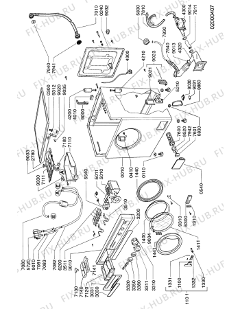 Схема №2 AWG 336/1 с изображением Термостат Whirlpool 481928228627