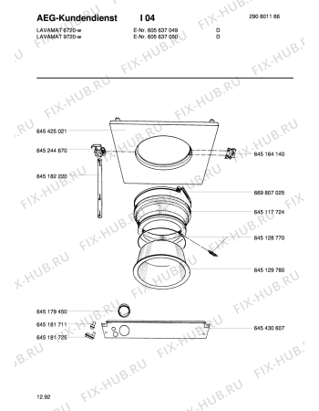 Взрыв-схема стиральной машины Aeg LAV6720 - Схема узла Door