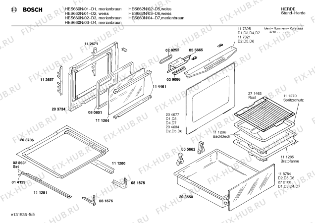 Схема №4 HES662N с изображением Клемма для электропечи Bosch 00050970