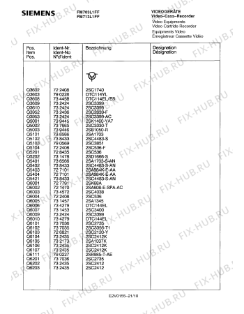 Схема №19 FM713L1FF с изображением Инструкция по эксплуатации для видеотехники Siemens 00530806