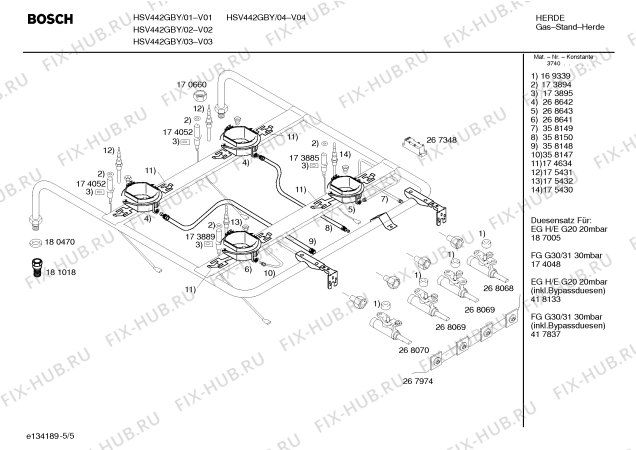 Схема №4 HSV442GBY Bosch с изображением Ручка выбора программ для электропечи Bosch 00184165