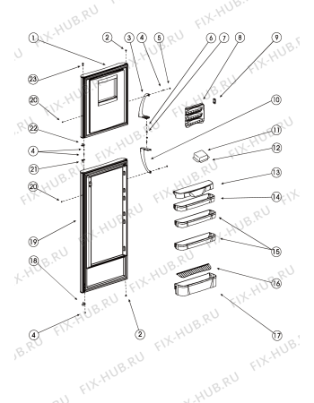 Взрыв-схема холодильника Indesit RA36LZ (F029604) - Схема узла