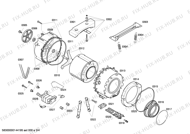 Схема №4 WAE20462TR с изображением Кабель для стиралки Bosch 00613757
