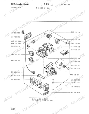 Взрыв-схема посудомоечной машины Aeg LAV8000 - Схема узла Electrical equipment 268