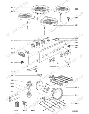 Схема №2 SMZK 4640/1 IX с изображением Кнопка для плиты (духовки) Whirlpool 481241128582