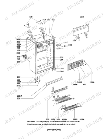 Взрыв-схема холодильника Dometic RM7390 - Схема узла Housing 001