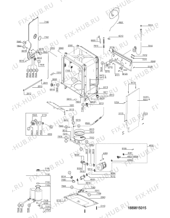 Схема №1 ADG 632 WH с изображением Панель для электропосудомоечной машины Whirlpool 481245372515
